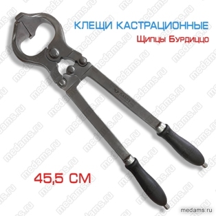 Клещи кастрационные / щипцы БУРДИЦЦО 45,5 см